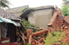 Landslide at Kunjathbail : Poor familys newly built house damaged